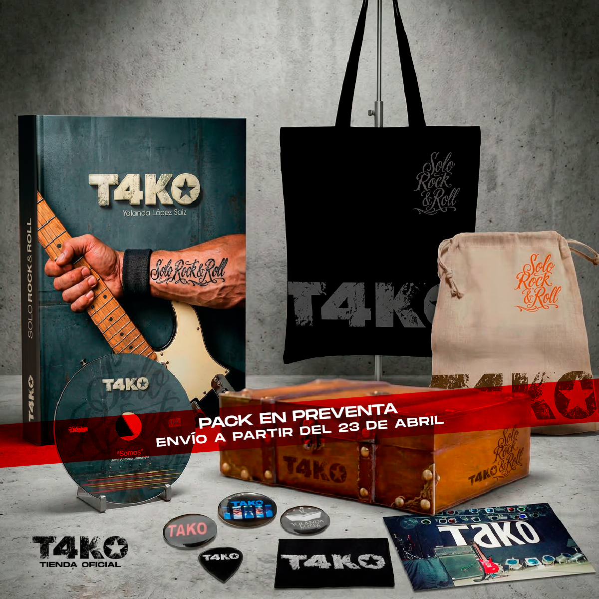PREVENTA - Caja Exclusiva + Libro firmado "Solo Rock and Roll" de Yolanda López Saiz - FIRMADO